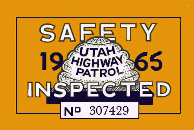 (image for) 1965 Utah Inspection sticker